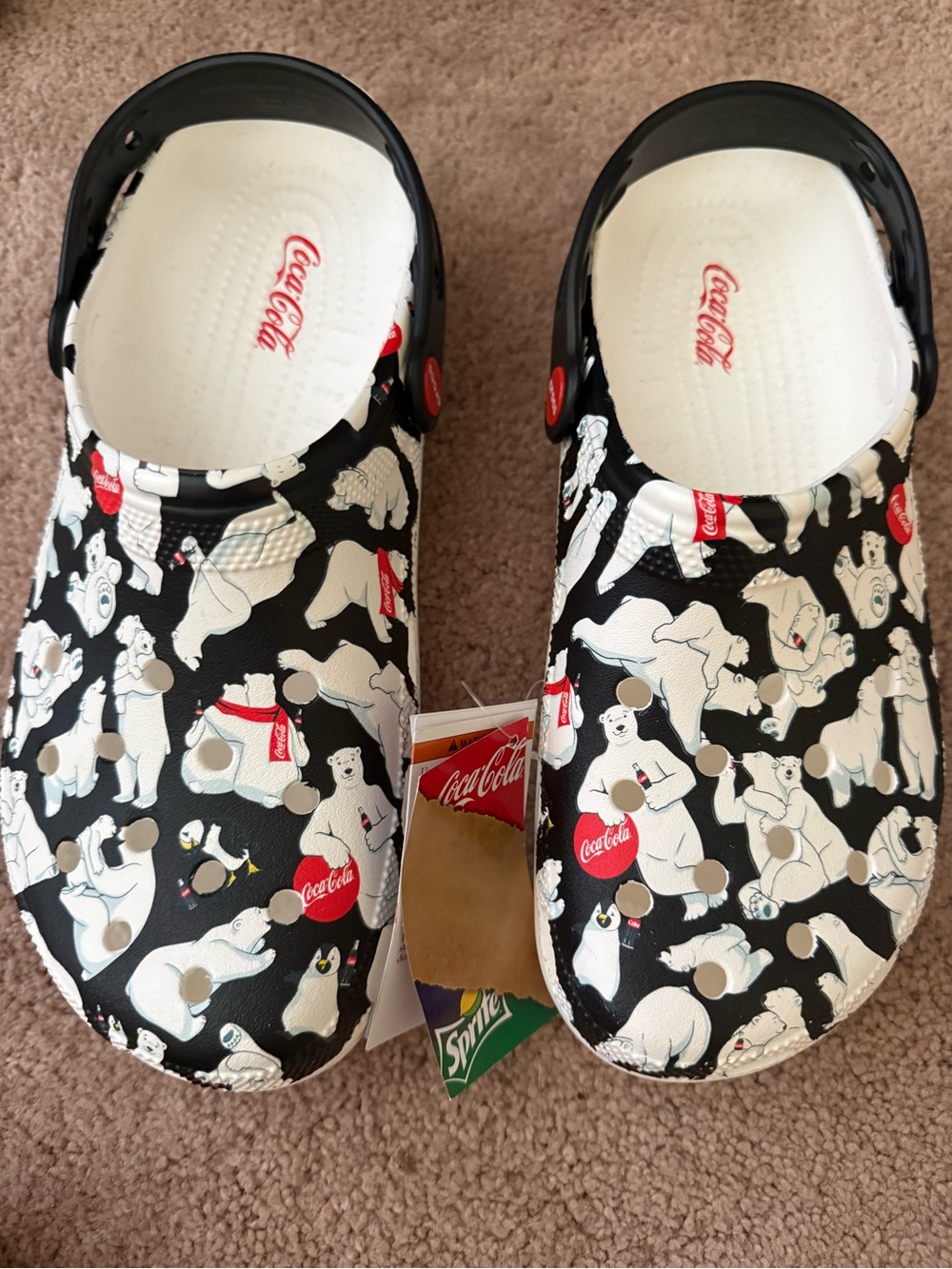 Coca Cola Black Polar Bear Crocs